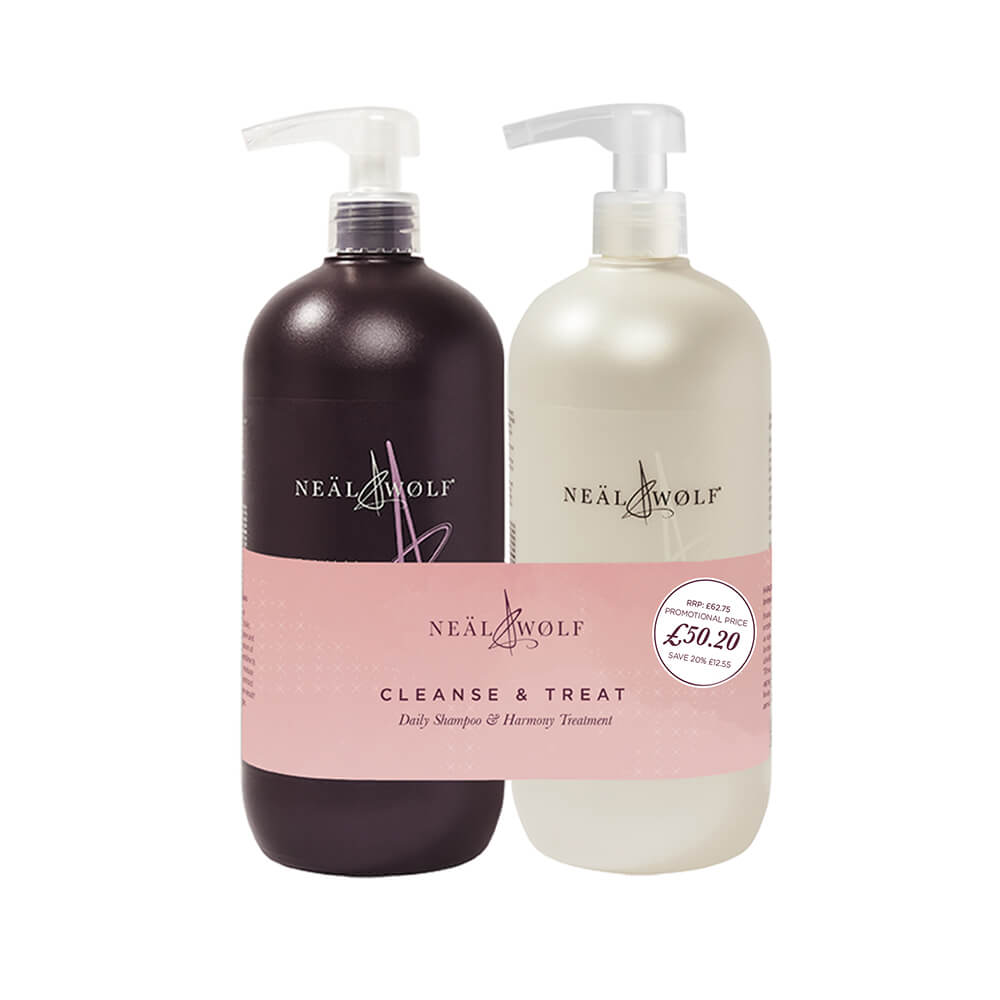 Neal & Wolf Cleanse & Treat Daily Shampoo & Harmony Treatment 950ml Du