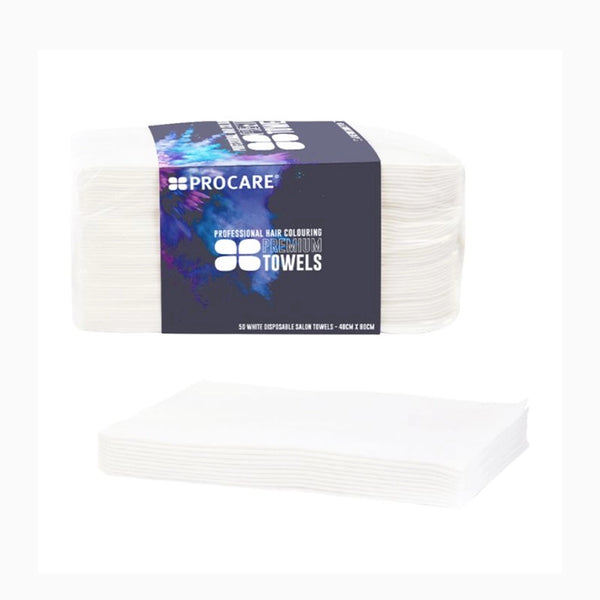 Procare Premium Disposable Towels White Pack of 50 40cm x 80cm
