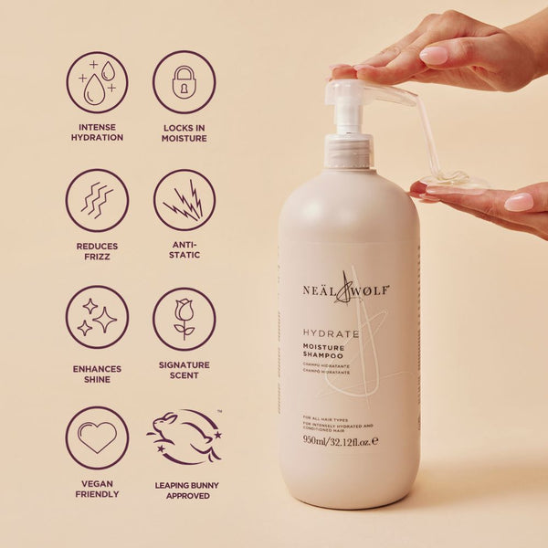 Neal & Wolf Nourish & Restore Hydrate Shampoo & Conditioner 950ml Duo