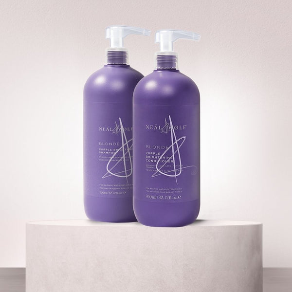 Neal & Wolf BLONDE Brighten & Tone Purple Shampoo & Conditioner 950ml Duo