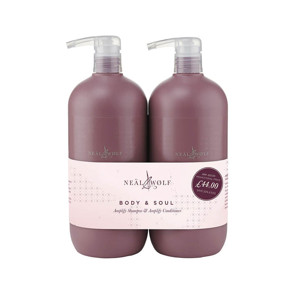 Neal & Wolf Amplify Body & Soul Volumising Shampoo & Conditioner 950ml Duo