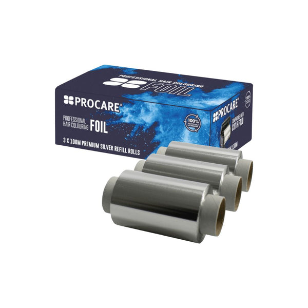 Procare Premium Silver Hair Foil 100mm x 100m 3x Refills
