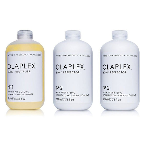 1 x 525ml Olaplex No 1 Bond Multiplier 2x 525ml Olaplex No 2 Bond Perfector